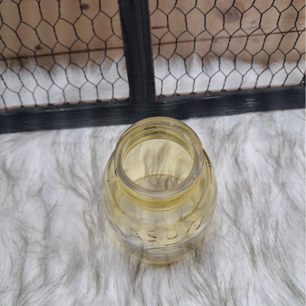 Rare Mason Yellow Glass Vase